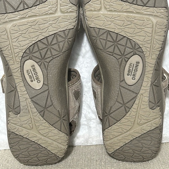 Earth Origins Womens Savoy Skylar Taupe Suede Casual Strap Sandals Shoes SZ 9 W - Picture 10 of 11